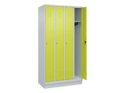 locker,HxBxD 1950x1000x500mm,4vak,vak B 250mm,cil.-slot,sokkel