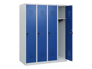 schoollocker,HxBxD 1530x1200x500mm,4vak,vak B 300mm,draaigrendel - 1