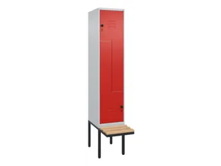 Z-garderobekast,HxBxD 2120x400x815mm,2vak,vak B 400mm,draaigrendel - 1