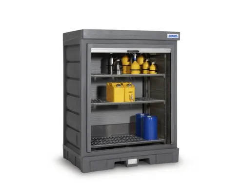 depot,v. aquatoxische/bijtende stoffen,HxBxD 1980x1554x1083mm,roldeur