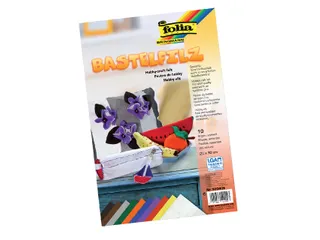 Vilt Folia 20x30cm 150gr 10 vel assorti kleuren - 1