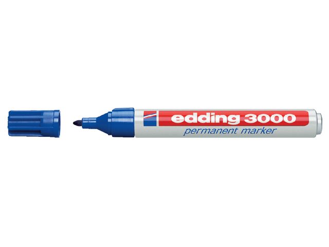 Viltstift edding 3000 rond blauw 1.5-3mm | ViltstiftenShop.nl