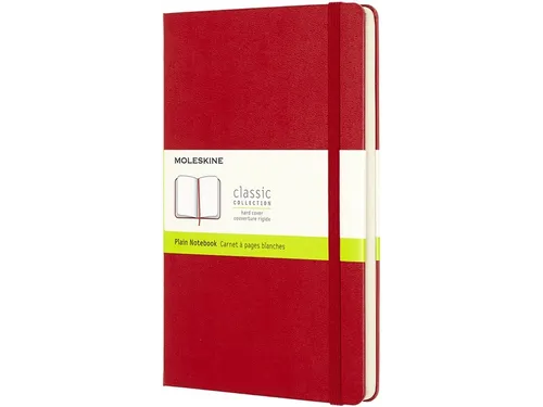 Notitieboek Moleskine large 130x210mm blanco hard cover scarlet red