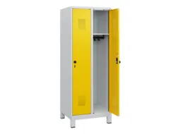 schoollocker,HxBxD 1630x600x500mm,2vak,vak B 300mm,draaigrendel,voeten
