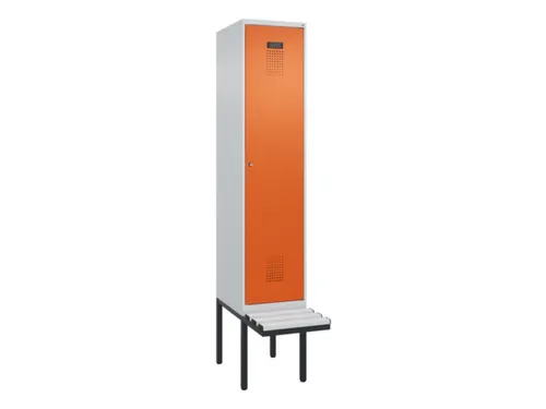 locker met bank,HxBxD 2120x400x815mm,1vak,vak B 400mm,cilinderslot