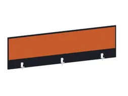baliepaneel,v. bureau,aanbouw achter,B 1600mm,CC-zwart,BN3012-oranje