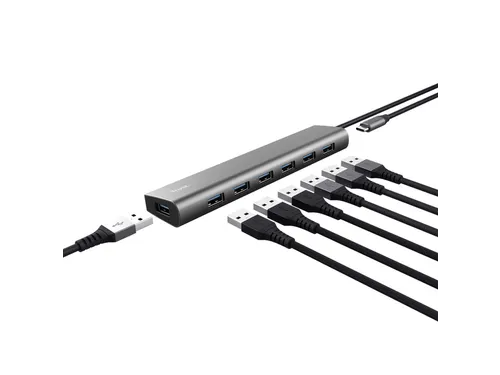 Hub Trust HALYX 7-port USB-A 3.2 zilver