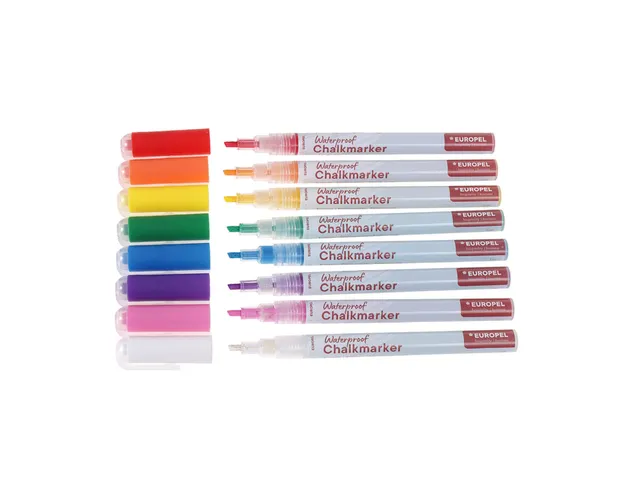 Krijtstift Europel watervast 1-3mm assorti etui 8 stuks