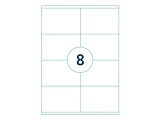 Etiketten Zelfklevend Wit 8 op A4 105x71mm 1000 Vel - 1