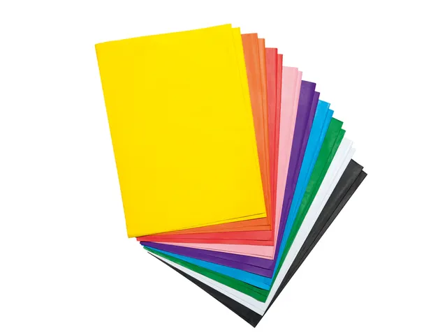 Transparant papier Folia 70x100cm 42gr assorti kleuren