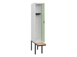 locker met bank,HxBxD 1950x300x815mm,1vak,vak B 300mm,cilinderslot