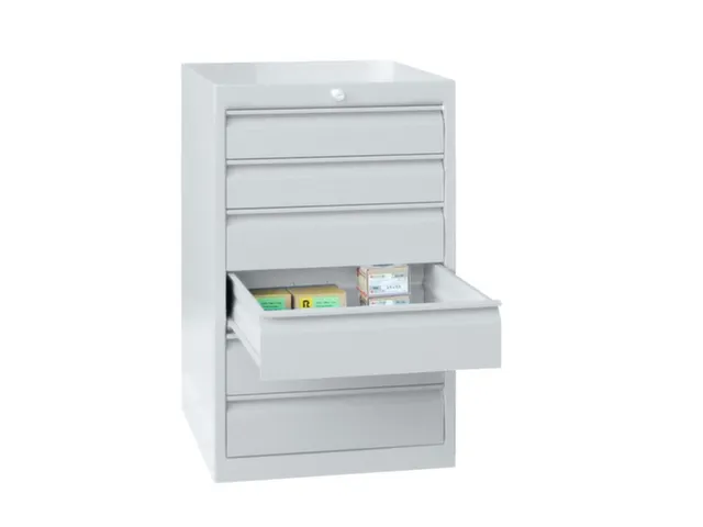 Ladenkast HxBxD 800x715x600mm 6 Laden Ral7035