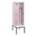 locker met bank,voor scheiding van kleding,HxBxD 2120x600x815mm,2vak