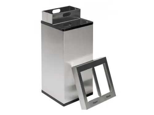 Design Afvalbak Carro Mix 2 x 52.5 Liter Mat RVS
