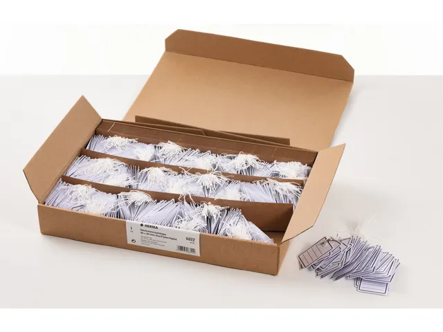 Herma 6822 Productlabel 40x50mm met plastic oogje/draad/splitpen Wit