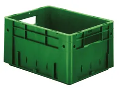 Euronorm Stapelkrat 120x400x300mm 9.2l Wanden/Bodem Gesloten Groen