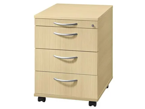 Mobiel Ladenblok Esdoorn 590x430x580mm Pennenlade 3laden Beugelgreep