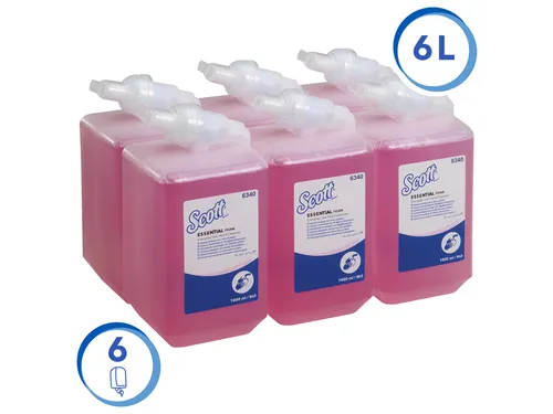 Handzeep Scott Essential Schuim foam roze 1000ml 6340