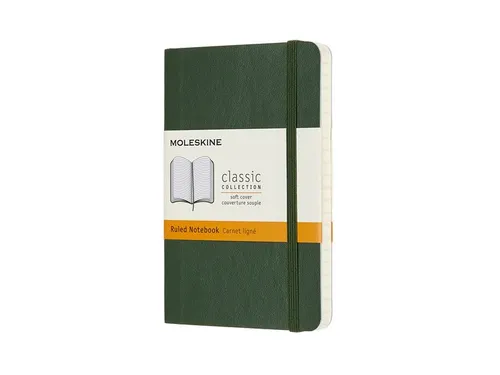 Notitieboek Moleskine pocket 90x140mm lijn soft cover myrtle green
