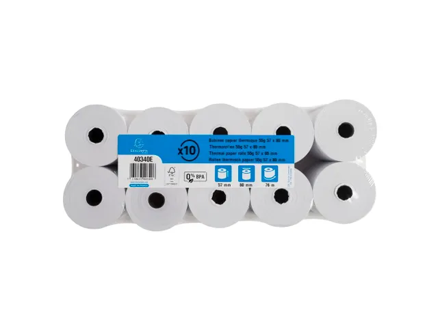 Kassarol 57x80x12x76 1-laags thermisch 55 Gram zonder BPA