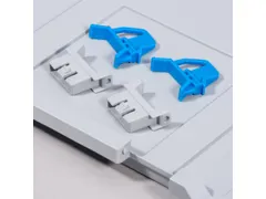 Sluitclips V. Euronorm-Bak Schuif-/scharniersluiting Grijs/blauw