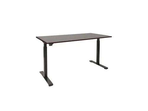 Elektrisch Verstelbaar Bureau 2 Motoren 160x80cm Frame Zwart Blad Kers