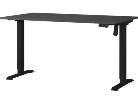 Elektrisch ihv bureau,HxBxD 710-1190x1400x800mm,blad zwart