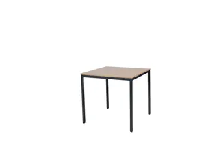 Domino Basic Tafel Vaste Hoogte 800x800mm Hav/Kers 25mm Zwart 4-Poots - 1