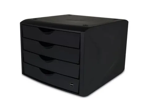 ladeblok,4xDIN A4,HxBxD 215x265x332mm,kunststof,zwart