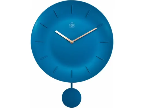 Wandklok nXt Bowl Ø 30cm turquoise streepaanduiding