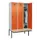 locker met bank,HxBxD 2120x1200x815mm,3vak,vak B 400mm,draaigrendel