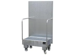 verrijdbare opvangbak,v. 2x60l vat,opvangvol. 60l,HxBxD 1685x890x570mm