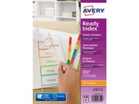 tabblad Avery ReadyIndex A4 Assorti 6-delig bedrukt 1-6