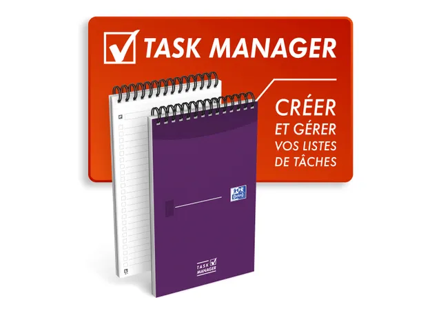 task manager 125x200mm Essen tials 140 pages 2 colors assorted