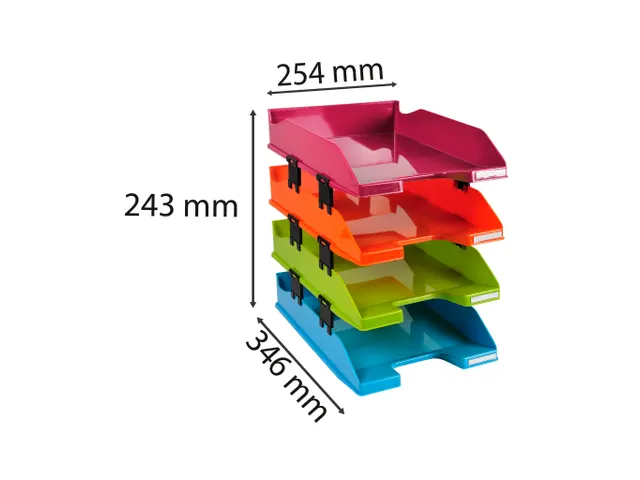 Set 4 brievenbakken COMBO MIDI ass