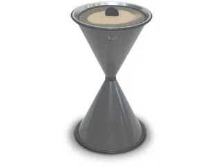 Zandasbak Staalplaat Draaimechaniek Aluminium Grafiet - 1