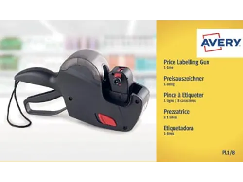 PL1/8 prijstang, zwart