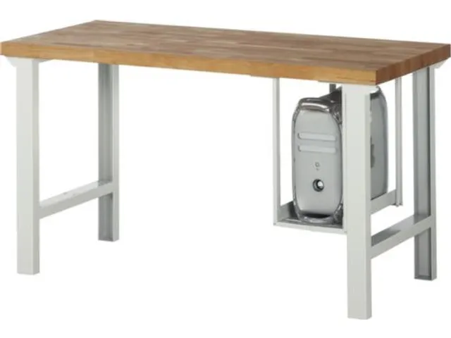 CPU-houder,v. werkbank,HxBxD 500x150-230x500mm,staal,RAL7035