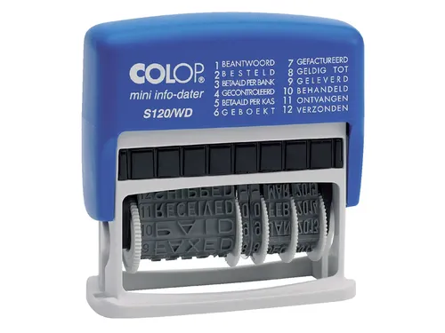 Woord-datumstempel Colop S120 mini info-dater 4mm