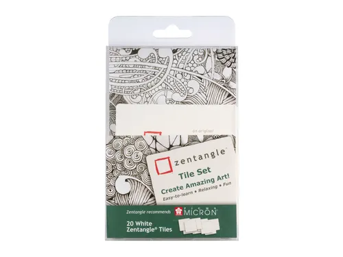 Sakura Zentangle Tiles 20 Delig Wit