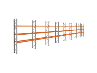 palletstelling,basis+7xaanbouw,HxBxD 3990x22500x750mm,vakl. 3000kg - 1