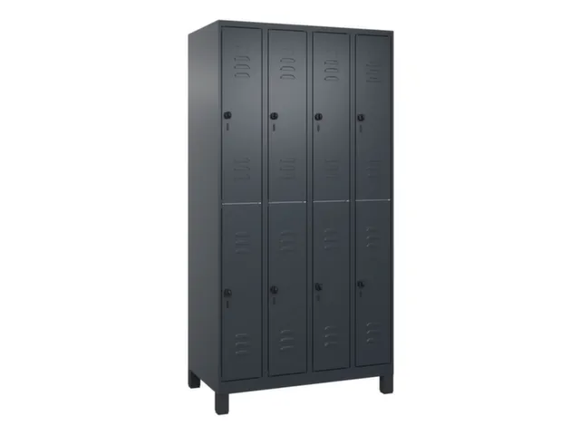 dubbeldekse locker,HxBxD 1950x1000x500mm,4x2vak.,vak B 250mm