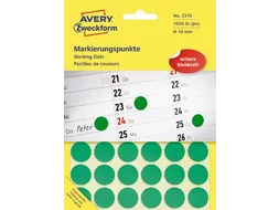 Avery Zweckform Ronde etiketten diameter 18 mm groen 1056 stuks
