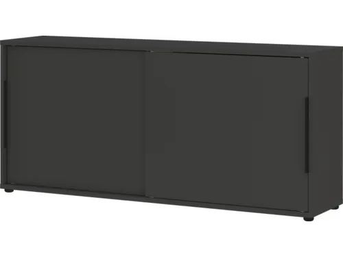 schuifdeurkast,HxBxD 740x1600x400mm,2xhouten vloer,romp grafiet