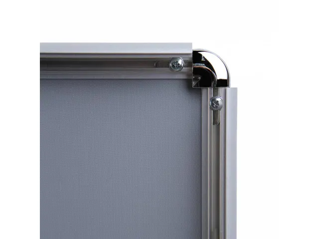 Cadre clipsable standard 70x100cm Coins biseautée Argent 25mm