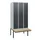 locker met bank,HxBxD 1950x900x815mm,3vak,vak B 300mm,draaigrendel