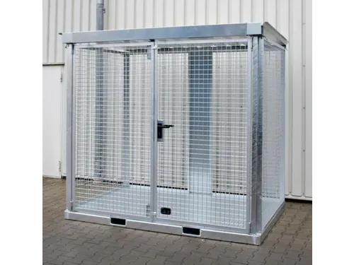 gasflessendepot,v. 60xØ 230mm fles,HxBxD 2260x2535x1575mm,m. deksel