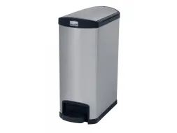 Pedaalemmer Slim Jim Step On End Mat RVS 50 Liter Zwart