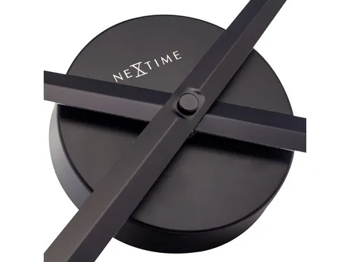 Wandklok NeXtime dia. 70cm zwart 'Hands'