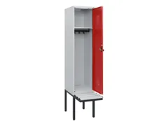 locker met bank,HxBxD 1950x400x815mm,1vak,vak B 400mm,draaigrendel